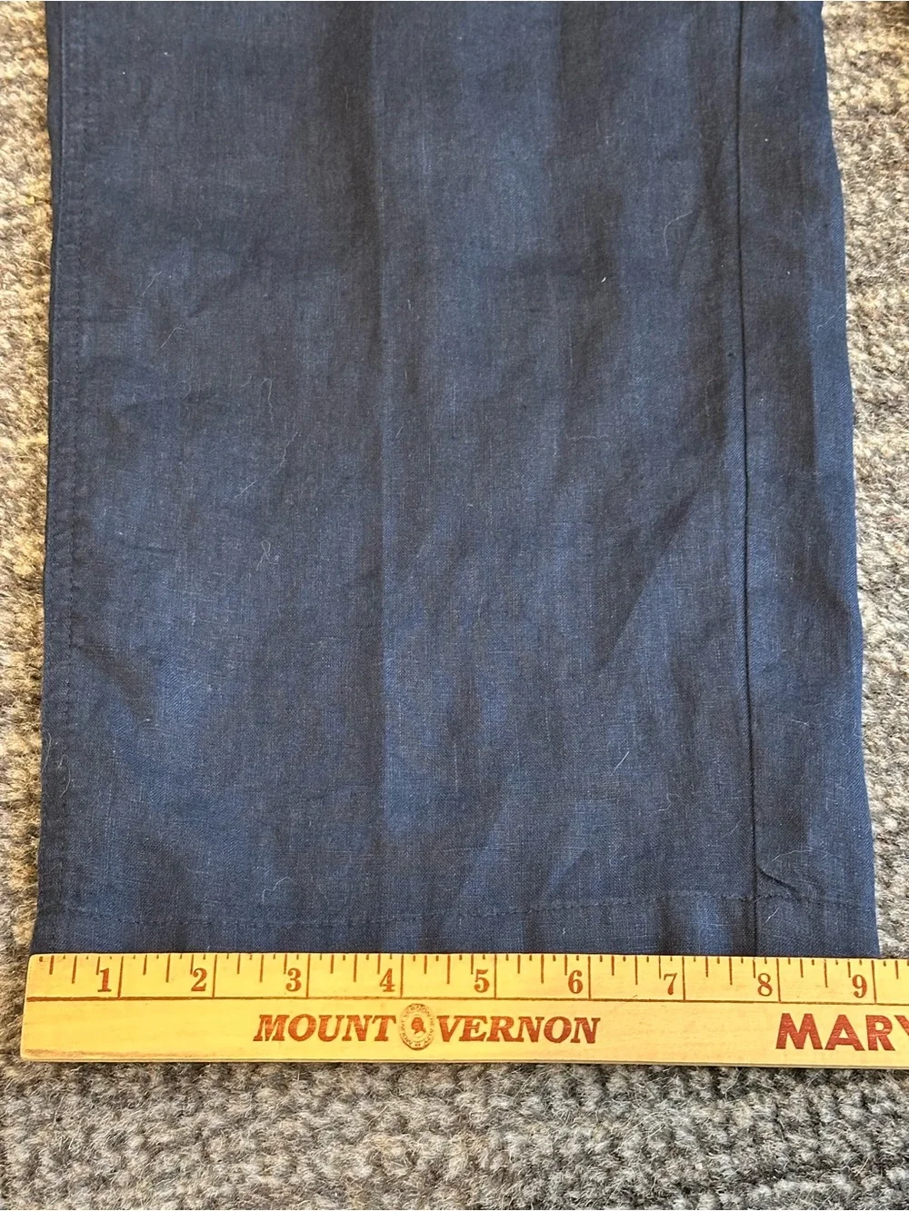 Banana Republic Easy Linen Pull on Pants Size Medium Straight Ankle Preppy Navy